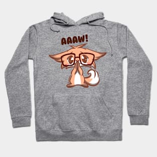 Cute Kawaii Nerd Fox Aw puppy eyes Hoodie